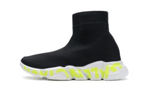 Balenciaga Stretch Mesh High Top Sneaker Black White