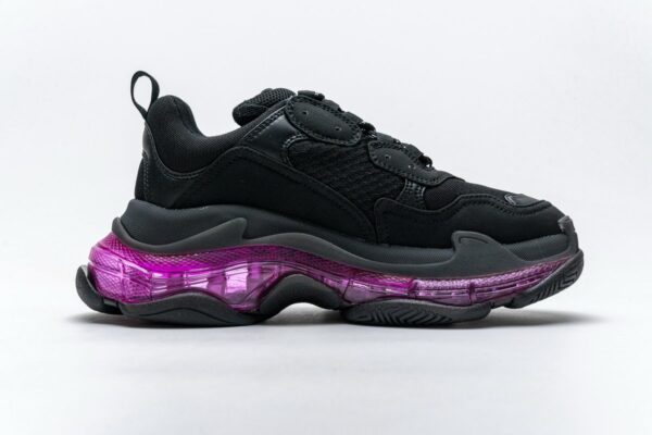 544351 W09O1 0829 Balenciaga Triple S Black Plum Red - Image 10