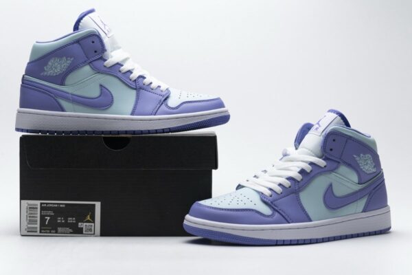 554725-500 Air Jordan 1 Mid Purple Aqua Blue - Image 2
