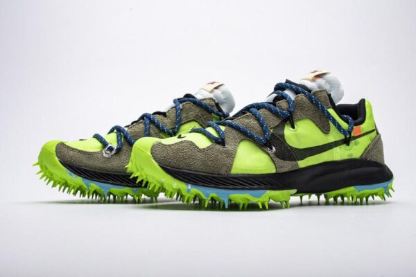 OFF WHITE X Nike Zoom Terra Kiger 5 White Electric Green CD8179-300 - Image 8