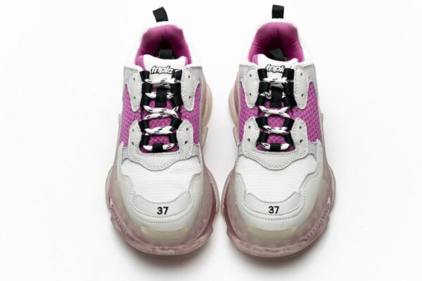 544351 W09E1 1633 Balenciaga Triple S Purple Red - Image 6
