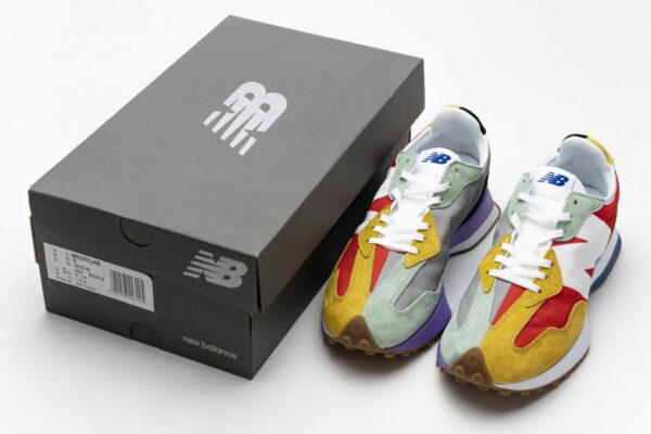 NB327LAB New Balance White Red Yellow - Image 3