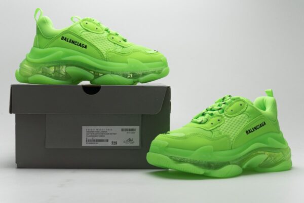 544351 W09O1 3802 Balenciaga Triple S Fluorescent Green - Image 3