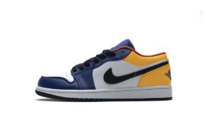 553558-123 Air Jordan 1 Low Blue Yellow Orange