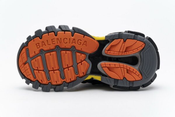 568614 W2GN8 2008 Blenciaga Track 2 Sneaker Black Orange - Image 7