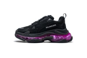 544351 W09O1 0829 Balenciaga Triple S Black Plum Red