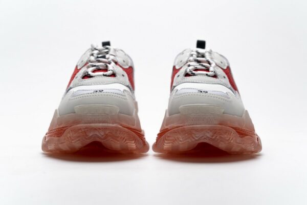 544351 W09E1 4552 Balenciaga Triple S White Red - Image 6