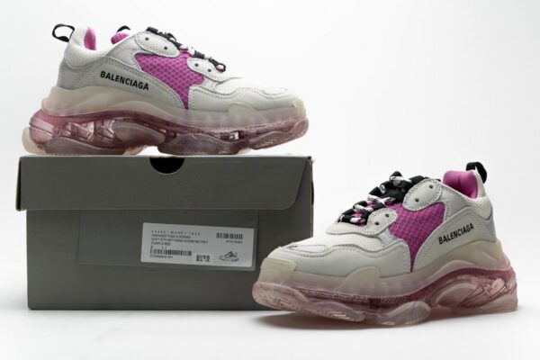 544351 W09E1 1633 Balenciaga Triple S Purple Red - Image 4