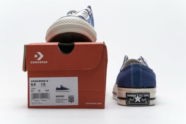 162064C Converse Chuck 70 OX True Navy Black Egret - Image 3