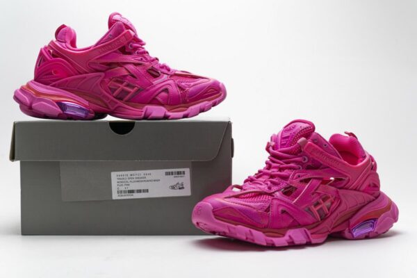 568615 W2FC1 5845 Blenciaga Track 2 Sneaker Fluo Pink - Image 2