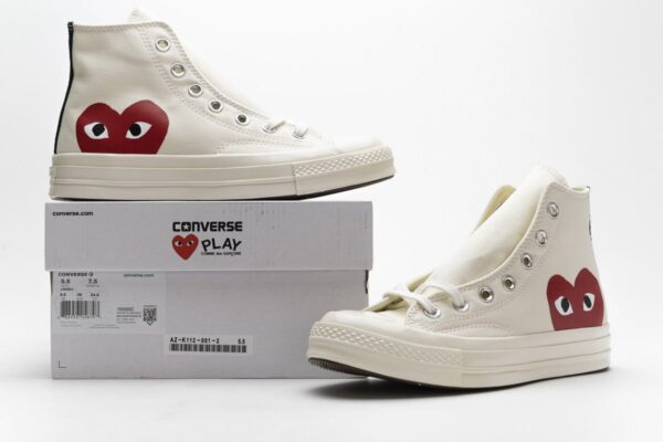 150205C CDG Play x Converse Chuck Taylor All Star 70 High Top - Image 2
