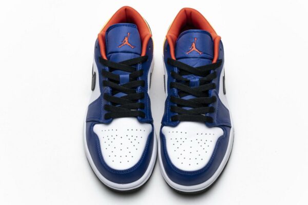 553558-123 Air Jordan 1 Low Blue Yellow Orange - Image 4