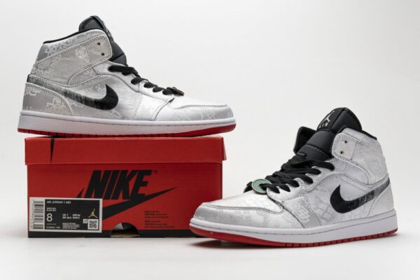CU2804-100 Edison Chen x Air Jordan 1 Mid Fearless - Image 4