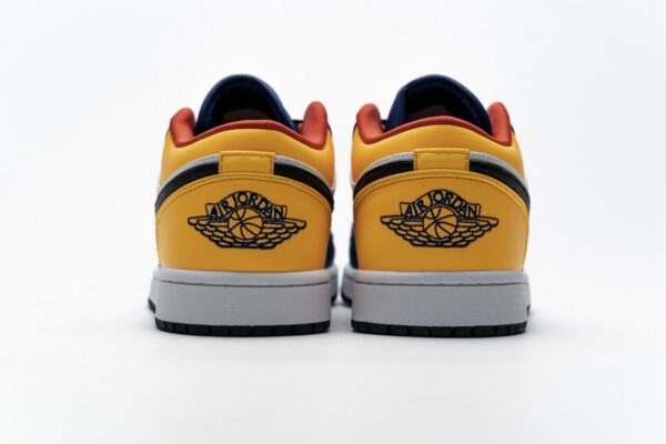 553558-123 Air Jordan 1 Low Blue Yellow Orange - Image 7