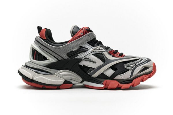 570391 W2GN3 1003 Blenciaga Track 2 Sneaker Grey Red - Image 9