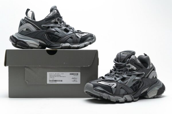 568615 W2GN3 1285 Blenciaga Track 2 Sneaker Charcoal - Image 2