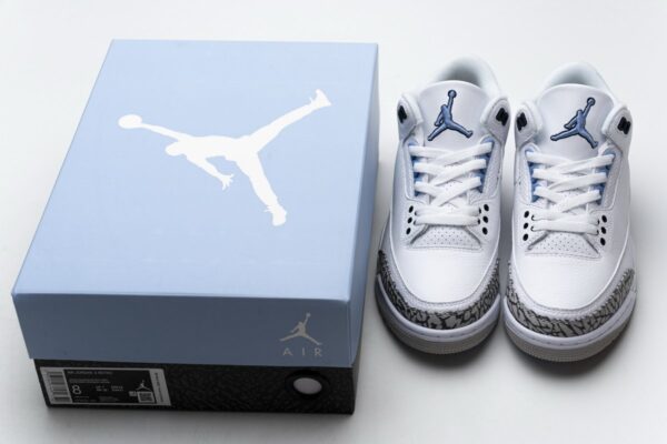 CT8532-104 Air Jordan 3 'UNC' - Image 3