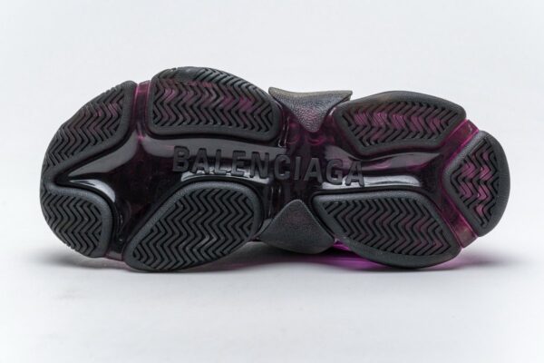544351 W09O1 0829 Balenciaga Triple S Black Plum Red - Image 9