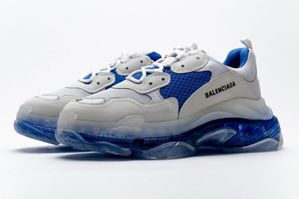 541624 W09E1 1772 Balenciaga Triple S White Blue - Image 6