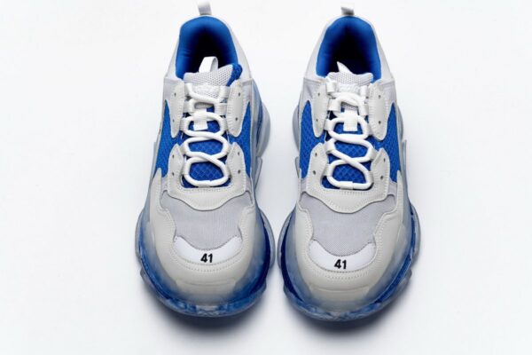 541624 W09E1 1772 Balenciaga Triple S White Blue - Image 4
