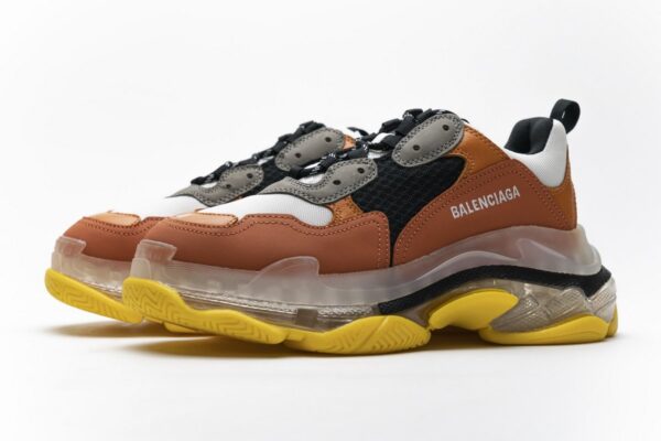 541624 W09E1 1766 Balenciaga Triple S Black Orange - Image 3