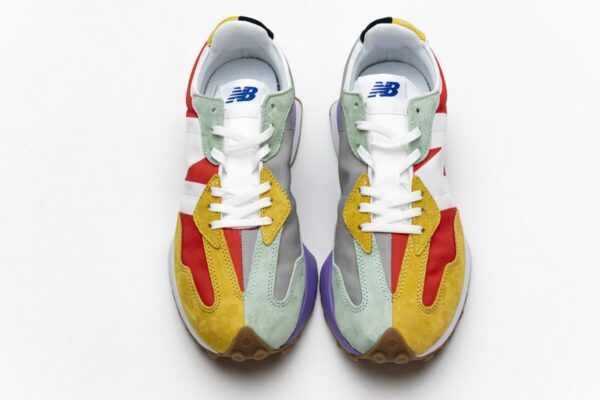 NB327LAB New Balance White Red Yellow - Image 4