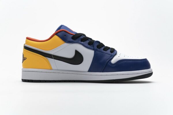 553558-123 Air Jordan 1 Low Blue Yellow Orange - Image 8