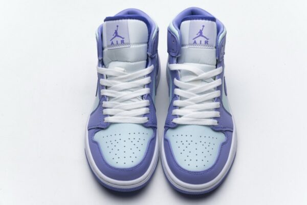 554725-500 Air Jordan 1 Mid Purple Aqua Blue - Image 4
