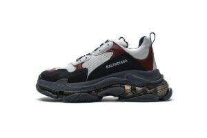 541624 W09O1 2268 Balenciaga Triple S Black Brown Red