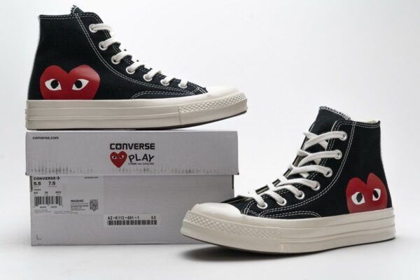 150204C CDG Play x Converse Chuck Taylor All Star 70 High Top - Image 2