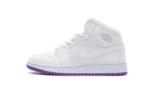 555112-100 Air Jordan 1 Mid SE White Fuchsia Blast