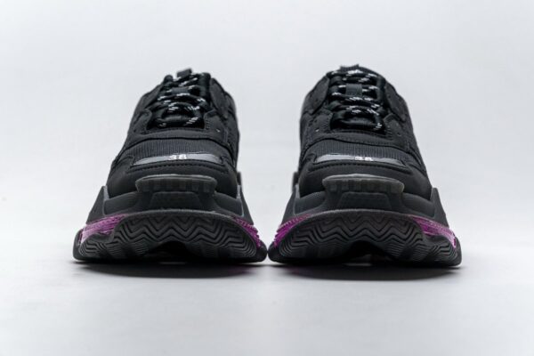 544351 W09O1 0829 Balenciaga Triple S Black Plum Red - Image 5