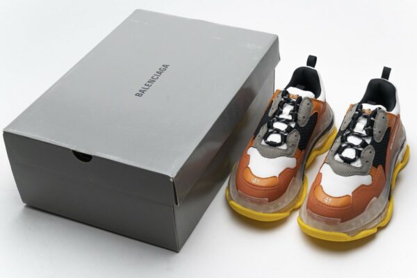 541624 W09E1 1766 Balenciaga Triple S Black Orange - Image 6