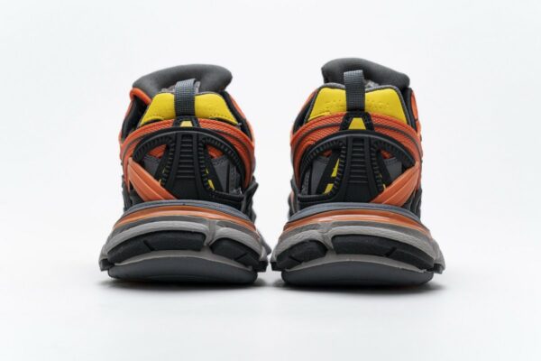 568614 W2GN8 2008 Blenciaga Track 2 Sneaker Black Orange - Image 6