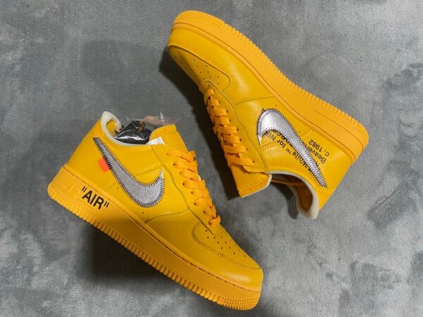 Off-White x Nike Air Force 1 Low University Gold - Image 5