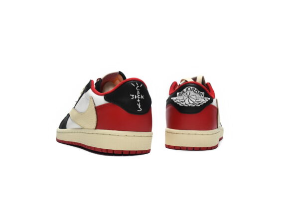 DM7866-166 Travis Scott x Air Jordan 1 Low Black Red - Image 7