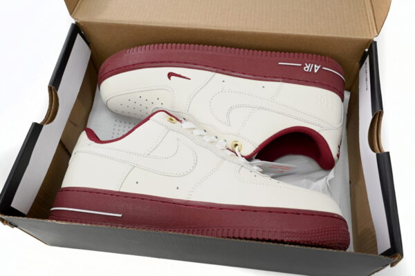 DQ7582-100 Nike Air Force 1’07 Low Beige Red - Image 5