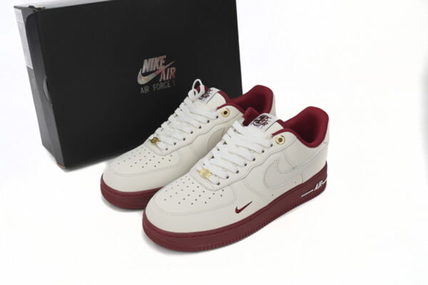 DQ7582-100 Nike Air Force 1’07 Low Beige Red - Image 4